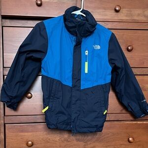 The North Face Bright Blue and Dark Navy Jacket- kids 7/8